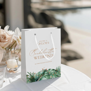 Elegant Tropical Bachelorette Weekend Medium Gift Bag