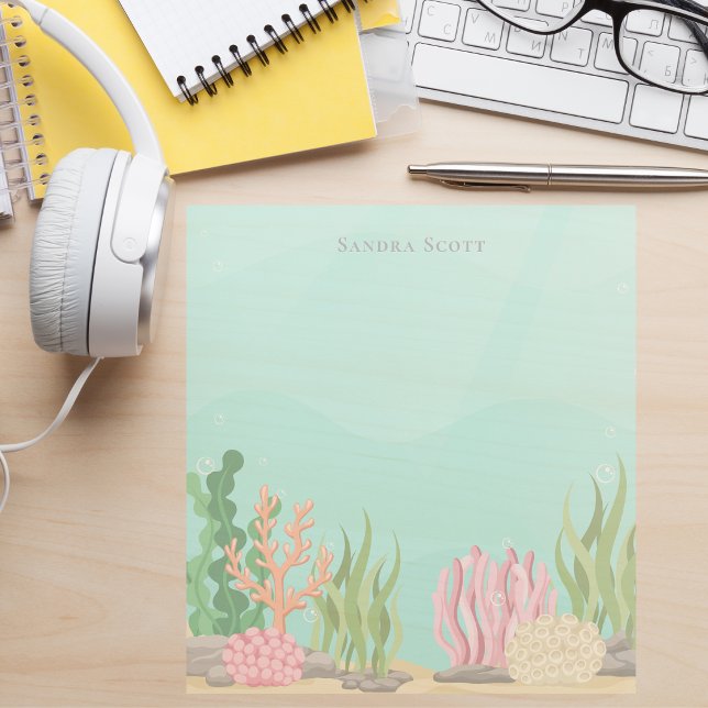 Elegant Tropical Beach Modern Minimalist Cute  Notepad (Creator Uploaded)