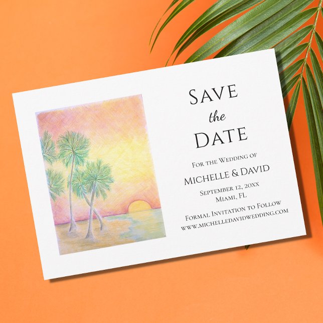 Elegant Tropical Beach Wedding   Save The Date (Creator Uploaded)