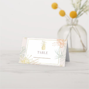 Elegant Tropical Botanical Floral Wedding Table Place Card