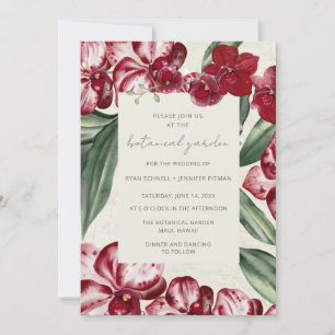 Elegant Tropical Botanical Garden Wedding Invitation