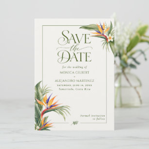 Elegant Tropical Destination Beach Wedding Save The Date