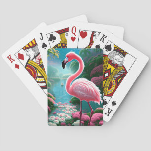 Elegant Tropical Flamingo-70852 Playing Cards