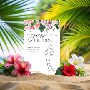 Elegant Tropical Floral Bridal Shower Game