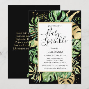 Elegant Tropical Gender Neutral Baby Sprinkle Invitation