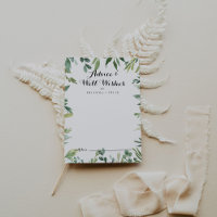 Elegant Tropical Green Foliage Wedding Well Wishes