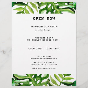 Elegant Tropical Interior Designer Flyer