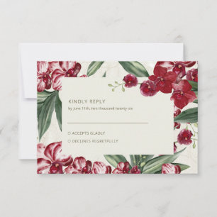 Elegant Tropical Island Beach Wedding RSVP Card