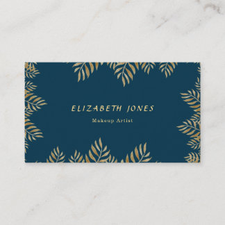 Elegant Tropical Makeup Artist Appointment Card