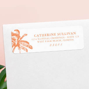 Elegant Tropical Palm Tree Address
