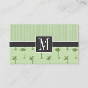 Elegant Tropical Palm Tree Business Card