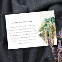 Elegant Tropical Palm Trees Books For Baby Shower