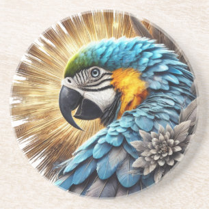 Elegant Tropical Parrot Coaster