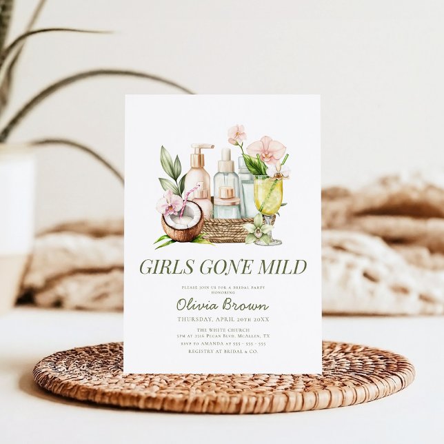 Elegant Tropical Spa Bridal Shower Invitation (Creator Uploaded)