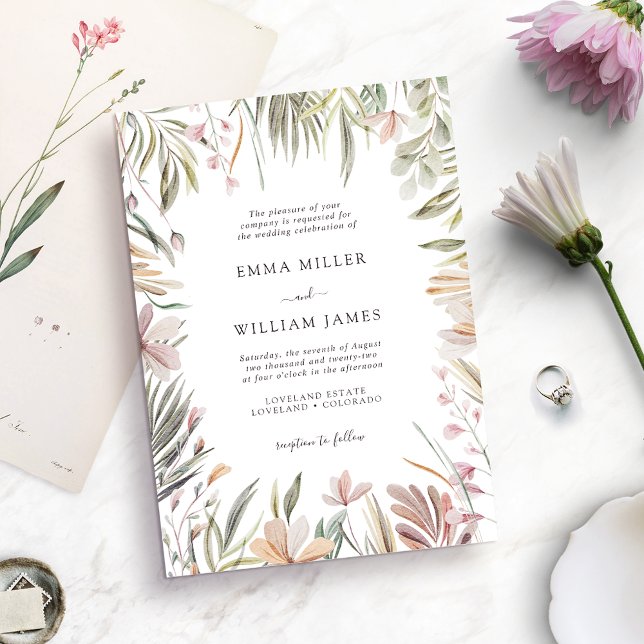 Elegant Tropical Wedding Invitation (Creator Uploaded)