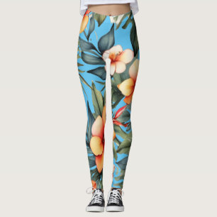 Elegant Tropical wildflowers Leggings