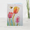 Elegant Tulip and Bee Watercolour Birthday Card