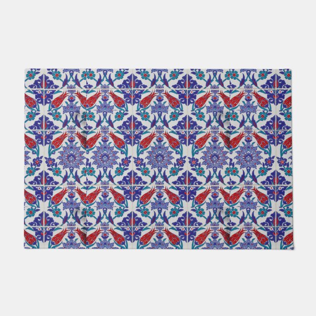 Elegant Tulip and Rose Floral Flowers Photography Doormat (Front)