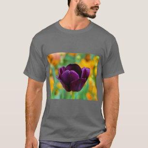 Elegant Tulip Blossom Floral T-Shirt