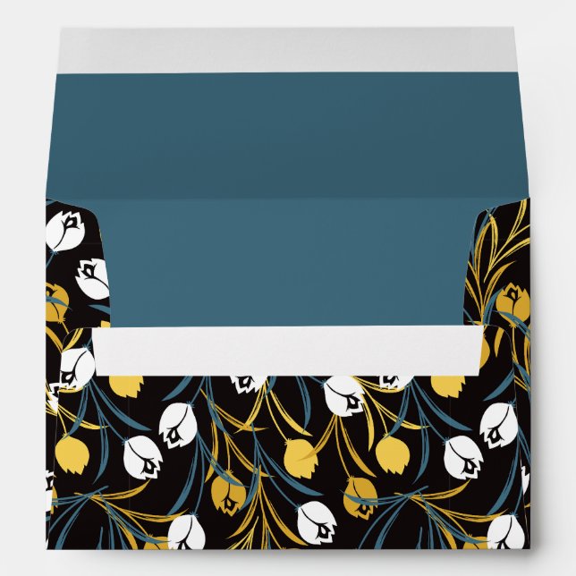 Elegant Tulip Floral Pattern  Envelope (Back (Bottom))