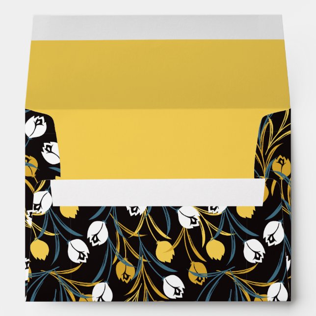 Elegant Tulip Floral Pattern  Envelope (Back (Bottom))