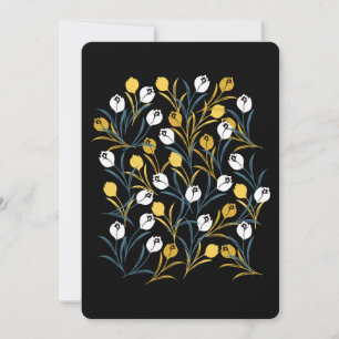 Elegant Tulip Floral Pattern Invitation