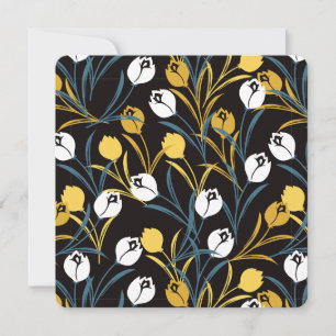 Elegant Tulip Floral Pattern Invitation