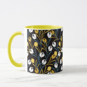 Elegant Tulip Floral Pattern  Mug