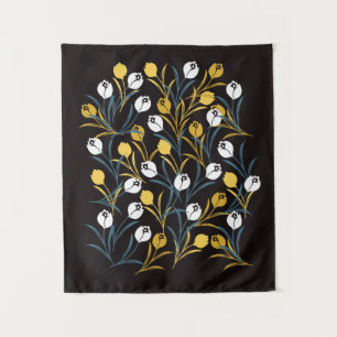 Elegant Tulip Floral Pattern  Tapestry