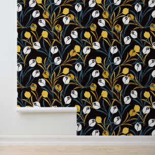 Elegant Tulip Floral Pattern  Wallpaper