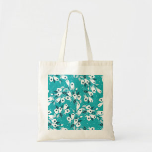 Elegant Tulip Flower Pattern Botanical Art Design Tote Bag