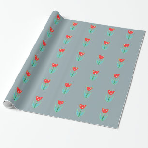 Elegant Tulip Seamless Pattern   Floral Spring Wra Wrapping Paper