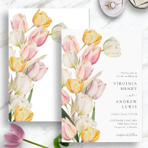 Elegant Tulip Wedding Invitation