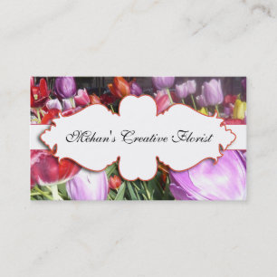 Elegant Tulips Floral Photography Bisness Card