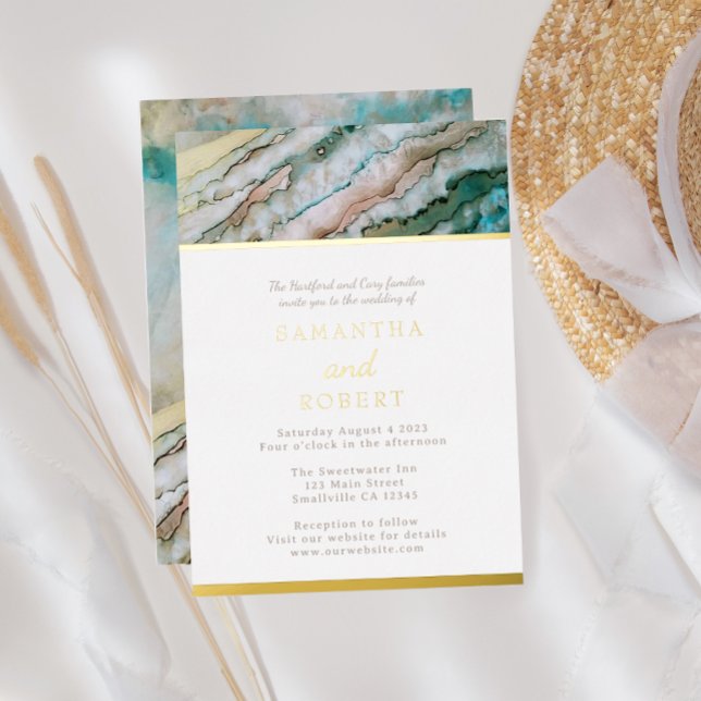 Elegant Turqoise and Gold Driftwood Beach Wedding (Creator Uploaded)