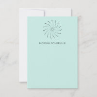Elegant Turquoise Abstract Flower Modern