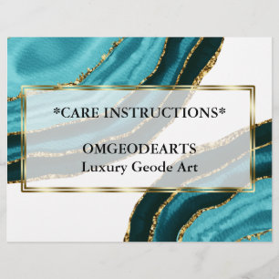 Elegant Turquoise Agate Branding Business Flyer