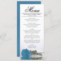 Elegant Turquoise Blue Rose Reflections Wedding