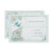 Elegant Turquoise Coral Birds Damask Wedding RSVP
