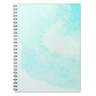 Elegant Turquoise Floral Watercolor Flower Notepad