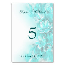 Elegant turquoise floral wedding
