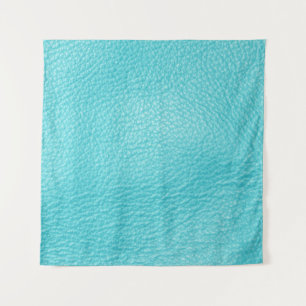 Elegant Turquoise Leather Texture Tapestry