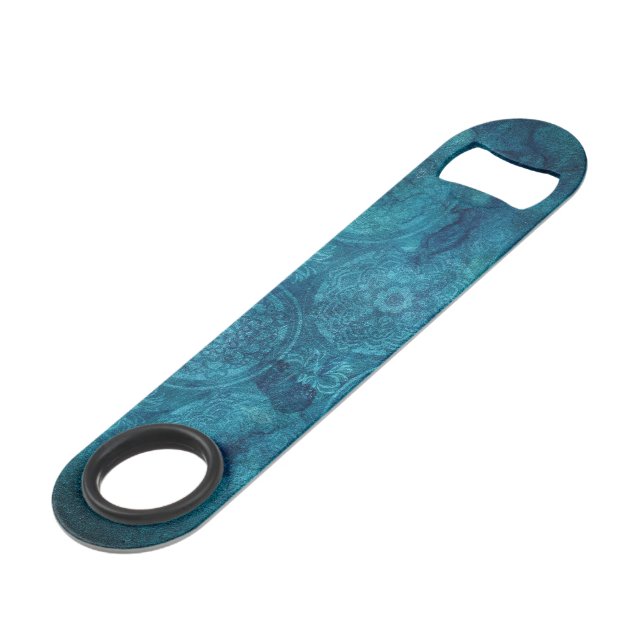 Elegant Turquoise Mandala Watercolor Pattern (Front Angled)