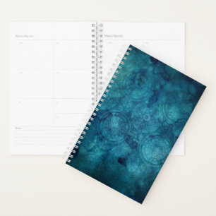 Elegant Turquoise Mandala Watercolor Pattern Planner