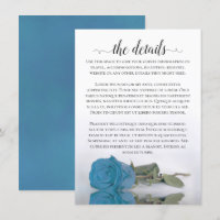 Elegant Turquoise or Sky Blue Rose Wedding Details