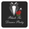 Elegant Tux & Rose Black Tie Dinner Party Sticker