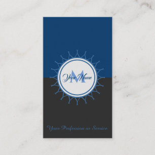 Elegant two-colour monogram and profession! business card
