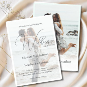 Elegant Two Photo Stylish Wedding Invitation