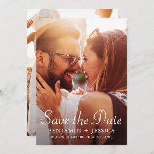 Elegant Two Photo Wedding Save the Date