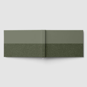 Elegant Two-Tone Moss Green Guestbook – Customise